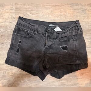 Old Navy Black Distressed Women’s Denim Shorts